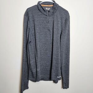 Omni-Wool Mens Half Zip Performance Pullover Gray XXL